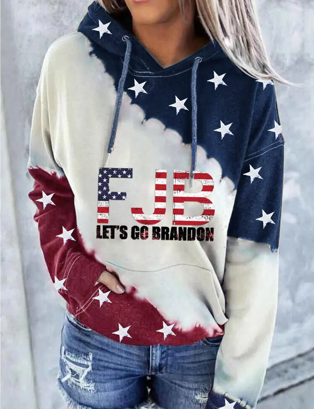 American National Flag Print Hoodies Women Simple Loose Hoodie Y2k  Street High Quality Sweatshirt Sportwear Casual Tops Female