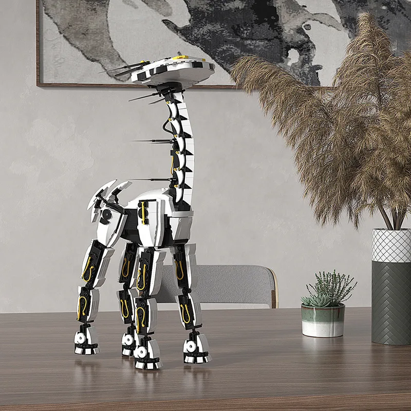 

MOC Horizons Dawn Game Thundered Zero Giant с длинной шеей Mecha Beast Зуб Строительные блоки Механический жираф Монстр Кирпичи Игрушки