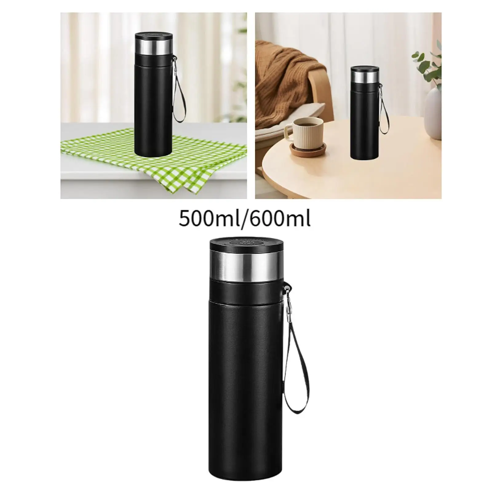 Insulated Water Bottle Drink Bottle Portable Reusable Insulated Cup Water Cup Drinking Cup for Home Commuting Outdoor Camping