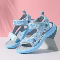 Size 25-38 Summer Children's Sandals Baby Boys Girls Toddler Soft Non-Slip Shoes Baby Cute Pearl Princess Dance Kids Beach Shoe