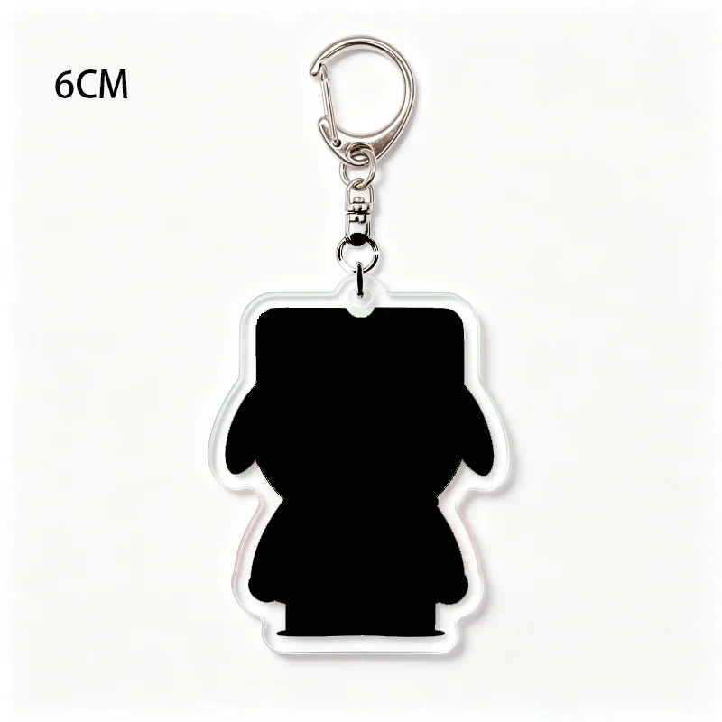 6CM Custom Anime Acrylic Keychain Personalized Picture Custom Logo Key Ring DIY Customized Key Pendant Charm Gift