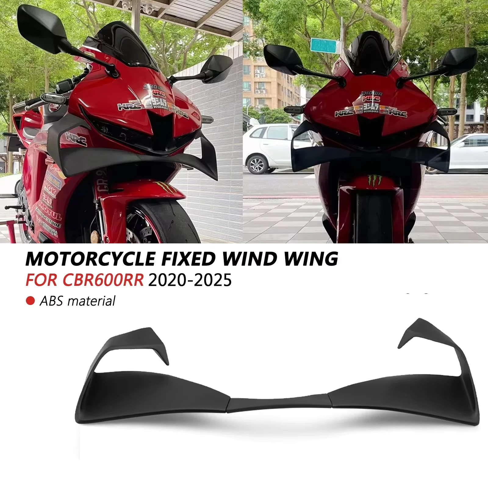 For Body Work Fairing Motorcycle Front Fairing Winglet Aerodynamic Wing Spoiler Winglet CBR600RR 2025 2024 2023 2022 2021 2020
