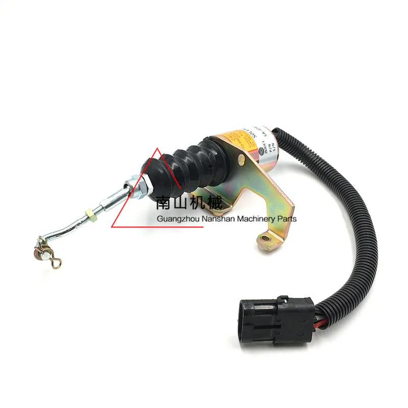 For Yuchai YC85-8 flameout solenoid valve engine flameout switch flameout oil cut-off solenoid valve excavator accessories