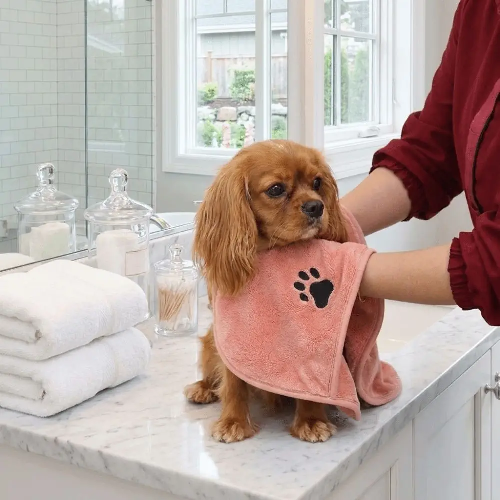 Super Absorbent Dog Bath Towel Soft Non-Shedding Pet Grooming Towel Microfiber Pet Absorbent Towels Pet Bathing