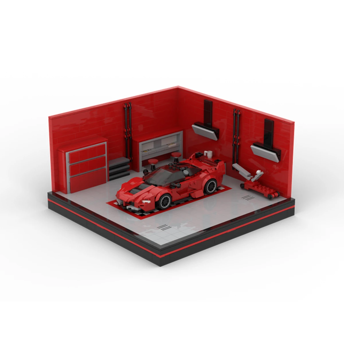 

MOC Creative City Racing Exhibition Stage Garage Building Block Model DIY Children's Puzzle Assembly Toy Birthday Gift Ornament