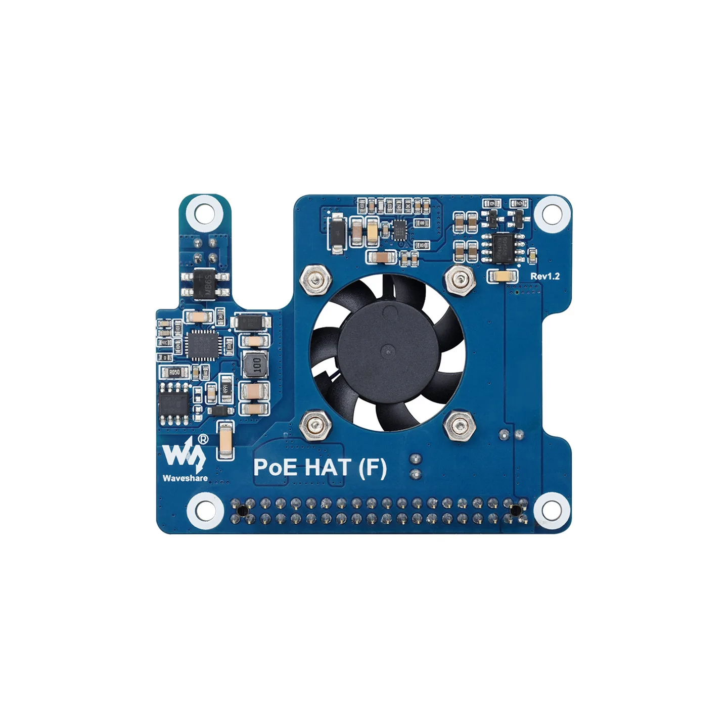 Raspberry Pi 5 Ethernet PoE HAT Support 802.3af/at With Cooling Fan And Heatsink