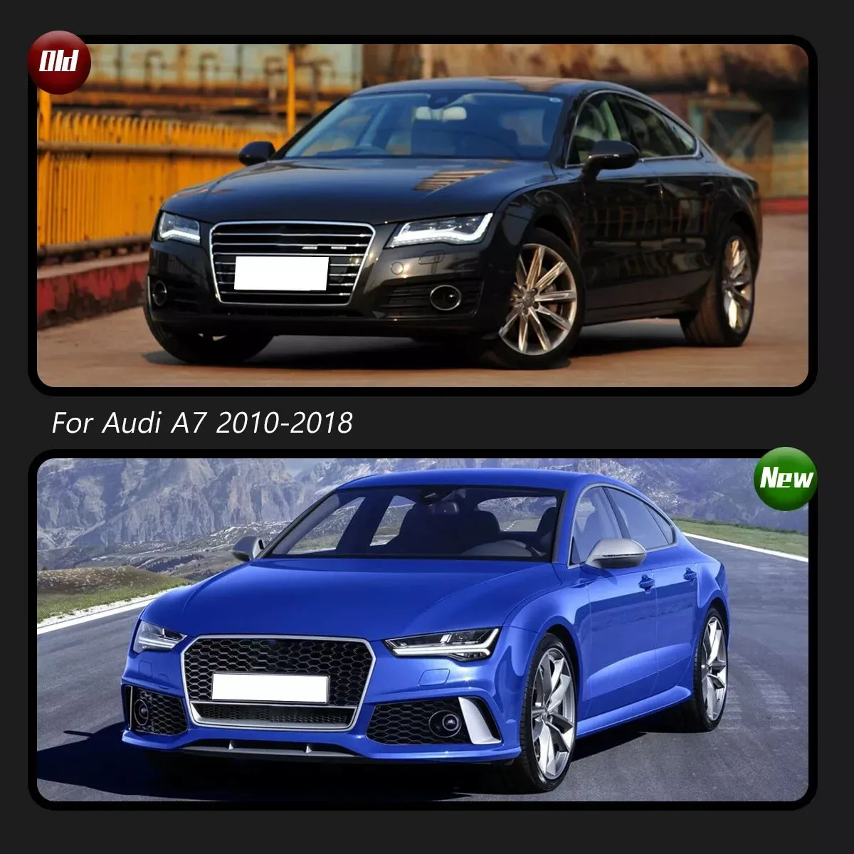 مصنع الولايات المتحدة مستودع RS7 نمط المصد الأمامي مع مصبغة ل A7 S7 C7 C7.5 2009-2018 A7 S7 تعديل RS7 طقم الجسم المصد #3