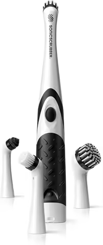 4 In 1 Electric Sonic Scrubber Multifunction Super Cleaning Brush Household Cleaning Ultrasonic Dust Cleaner Brushes 4 Heads