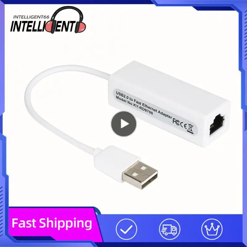 To Ethernet Lan RJ45 Network Card White RJ45 Network Card Cable USB2.0 Line Card Ethernet Adapter For Windows 7/8/10/XP