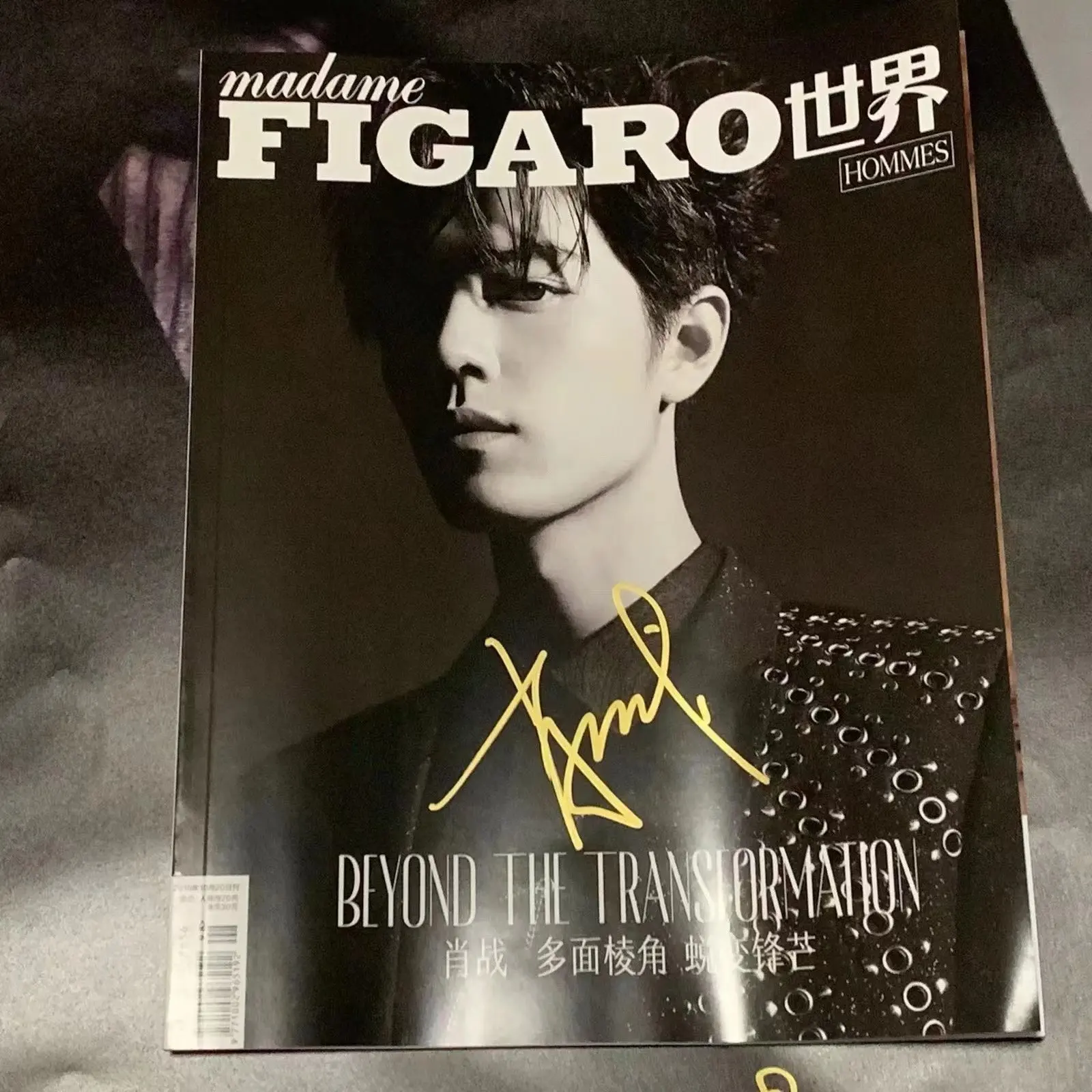 Xiao Zhan's autograph Figaro World Magazine A-Edition/B-Edition+2 Posters+Postbox [Limited Collection]