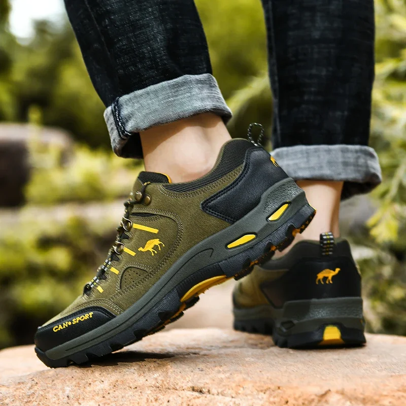 VIP Men Hiking Shoes Outdoor Mountain Boots Thick Bottom Sneakers Fashion Lace Up Trekking Shoes