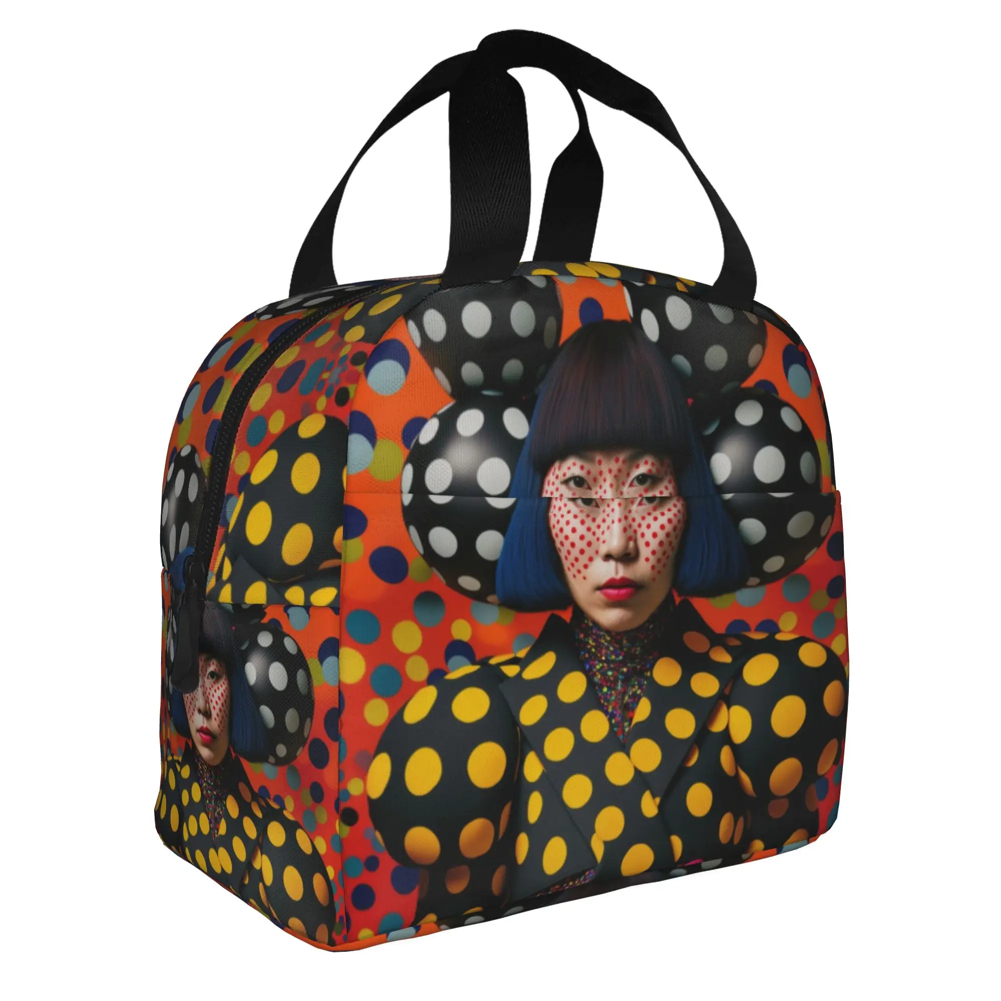 Yayoi Kusama Abstract Art Lunch Bag Men Women Polka  Cooler Thermal Insulated Lunch Boxes for Adult Office