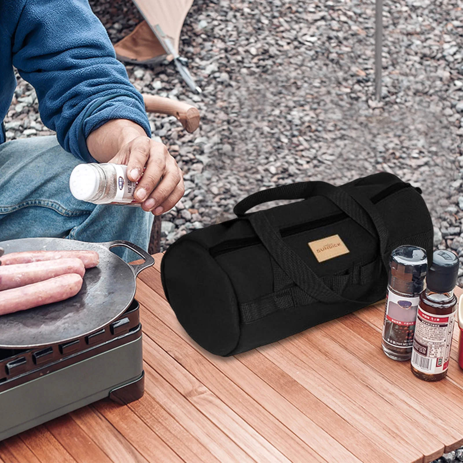 Hammer Stakes Pegs Pouch Large Capacity Canvas Ground Nail Tool Storage Bags Waterproof Lightweight Breathable Outdoor Organizer