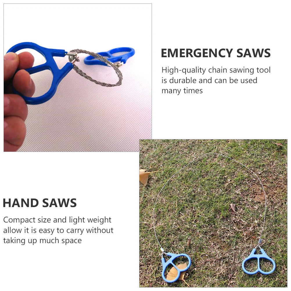 

2Pcs Portable Chain High Quality Stainless Steel Wire Saw Survival Camping Hiking Tools Hand Hiking Fretsaw
