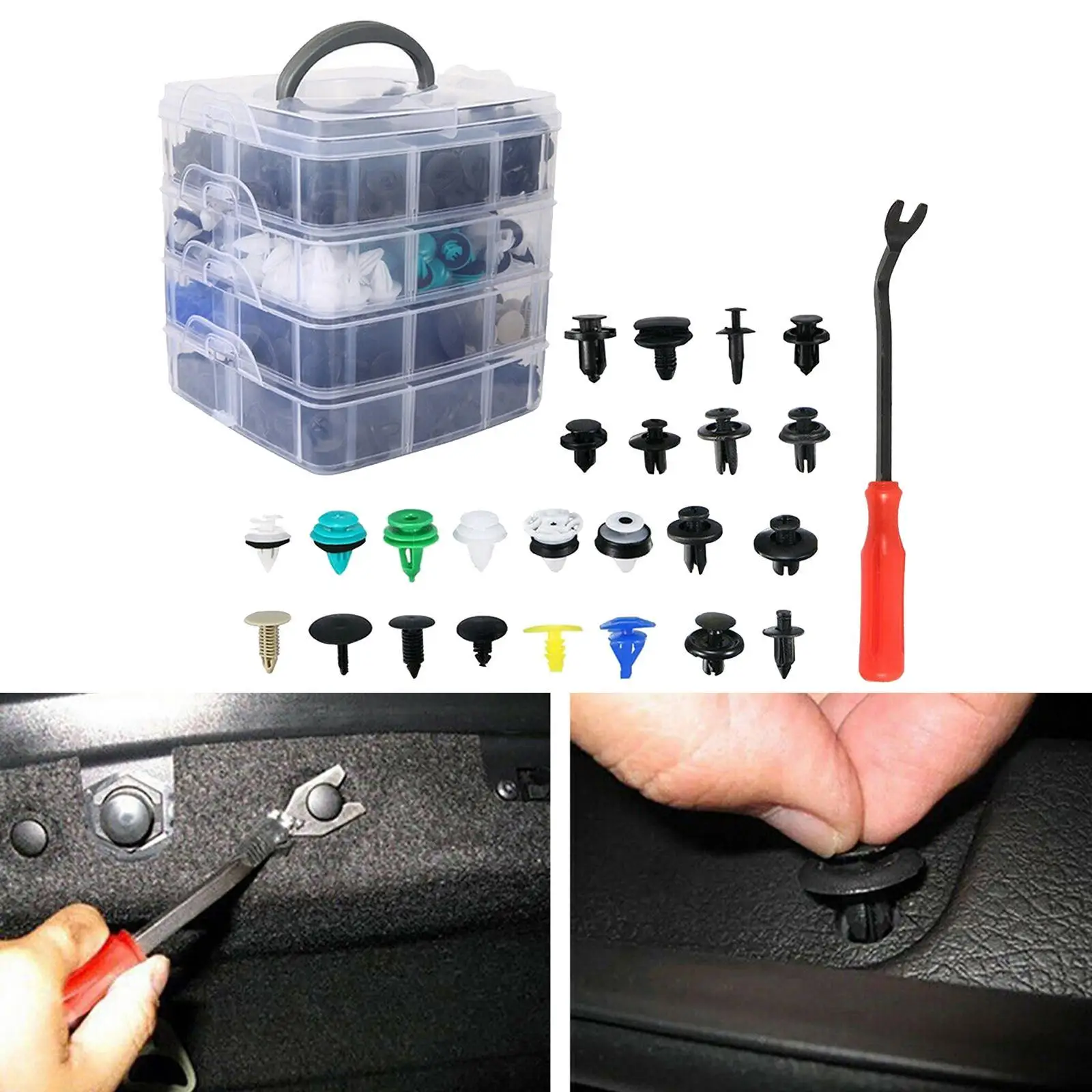 620x Car Retainer Clips Auto Assorted Durable Repair Parts Common Sizes