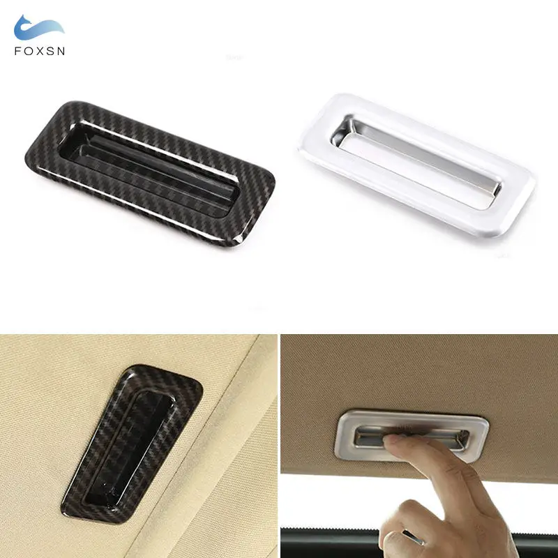 For Jaguar X-Type 2001-2008 Car Sunroof Handle Switch Frame Cover Trim Interior Accessories ABS Carbon Fiber Style / Silver