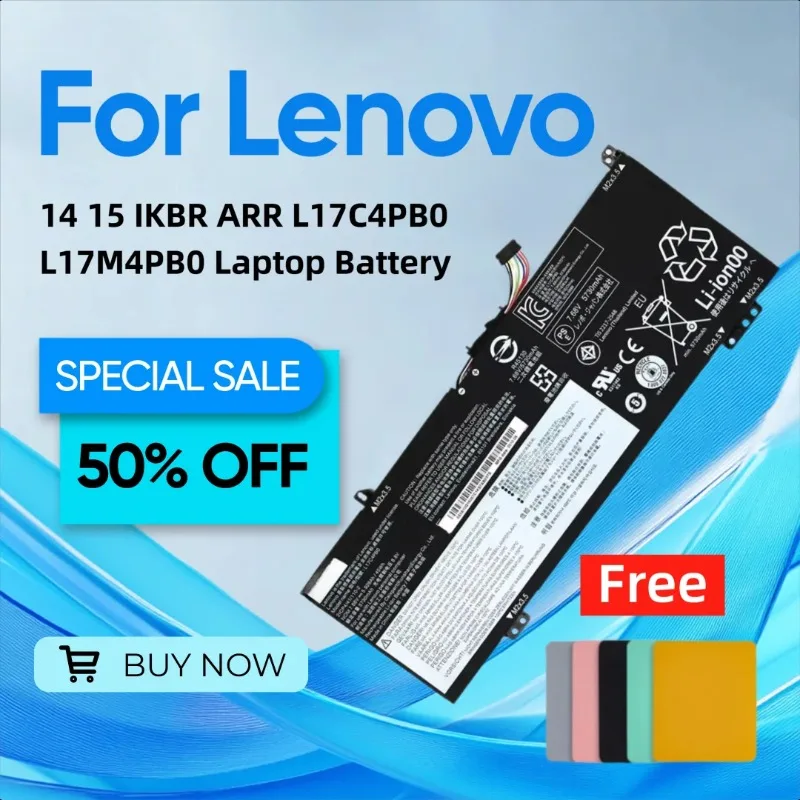 

Для Lenovo Air Xiaoxin 14 15 IKBR ARR L17C4PB0 L17M4PB0 аккумулятор для ноутбука подает коврик для мыши