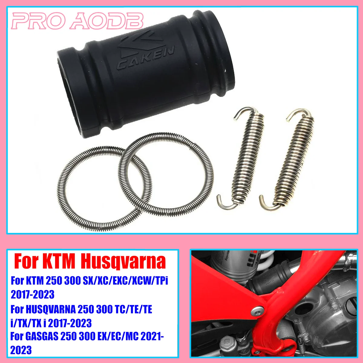 

Motocross Exhaust Pipe Tailpipe Seal Ring Spring Exhaust Coupling Kit For KTM SX XC EXC XCW TPI 250 300 2017-2023 For Husqvarna