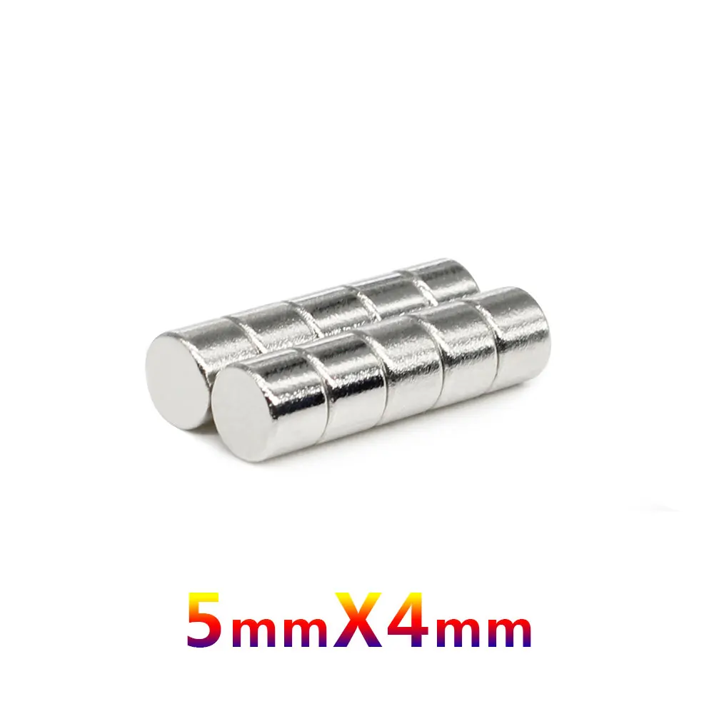 20/50/100/200/300/500PCS 5X4 Round Small Permanent NdFeB Powerful Magnetic magnet N35 5x4mm Neodymium Magnet Strong Disc 5*4 mm