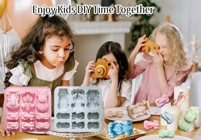 Silicone Car Chocolate Molds Handmade Soap Cake Decorations Party Cakes Bread Chocolate Dessert Pudding Silicone Molds