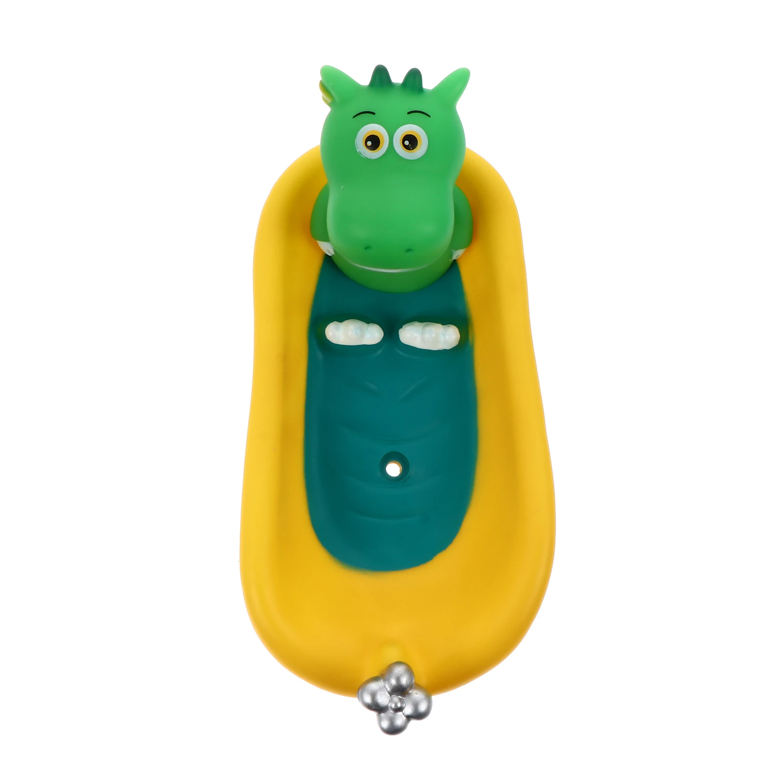 

Drain Tray Dinosaur Soap Box Travel Self Draining Dish Vinyl Sponges Holder for Kitchen Sink