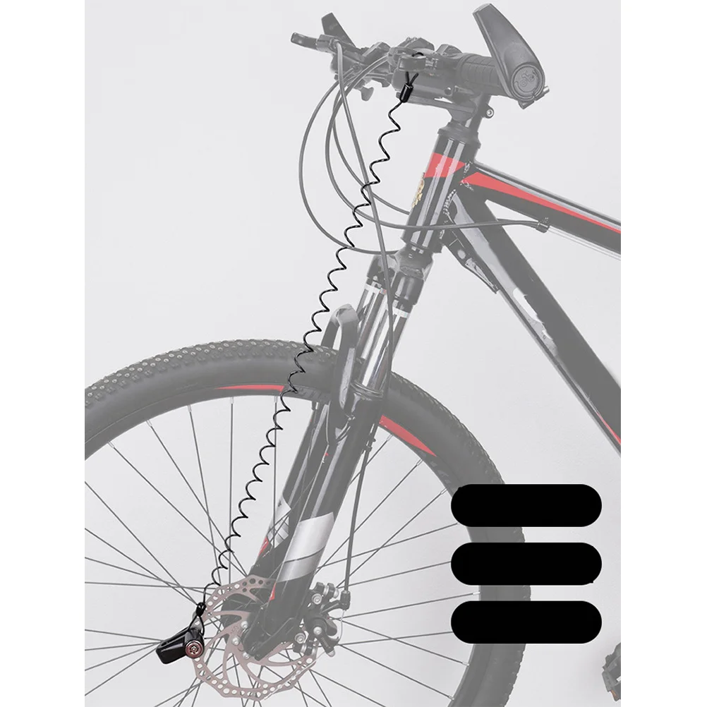 4Pcs Robust Bike Lock Cable Anti Theft Spring Rope with Reminder Function for Motorcycle Brake Disc Safety Lock