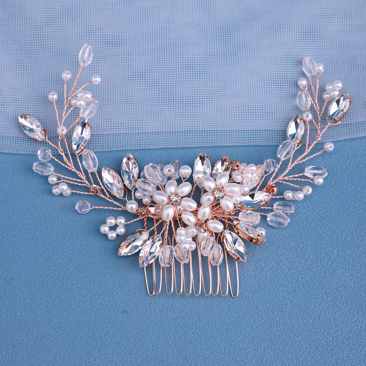 Bride Wedding Hair Combs White Simulated Pearl Hairpins Side Clips for Women Girls Bridal Hair Styling Jewelry Festival gifts image 6
