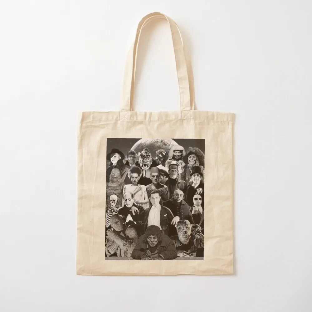 Classic Horror Monsters Tote Bag shopping bags foldable Women bags tote bag men bags for women