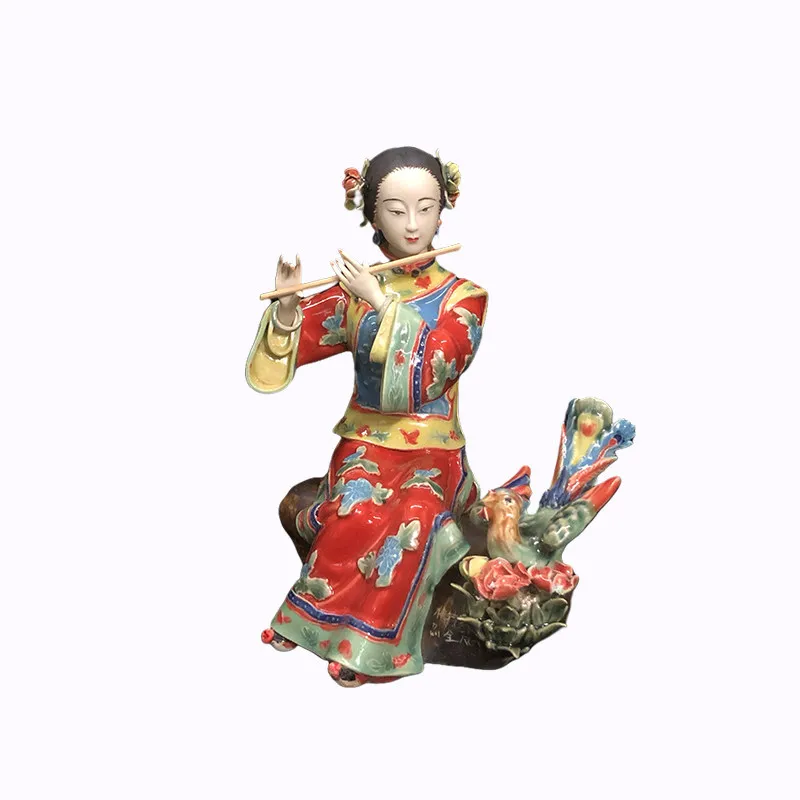 Shiwan Ceramic Dolls, Ornaments, Accessories, Classical Ladies, Creative Ornaments - Phoenix Attraction