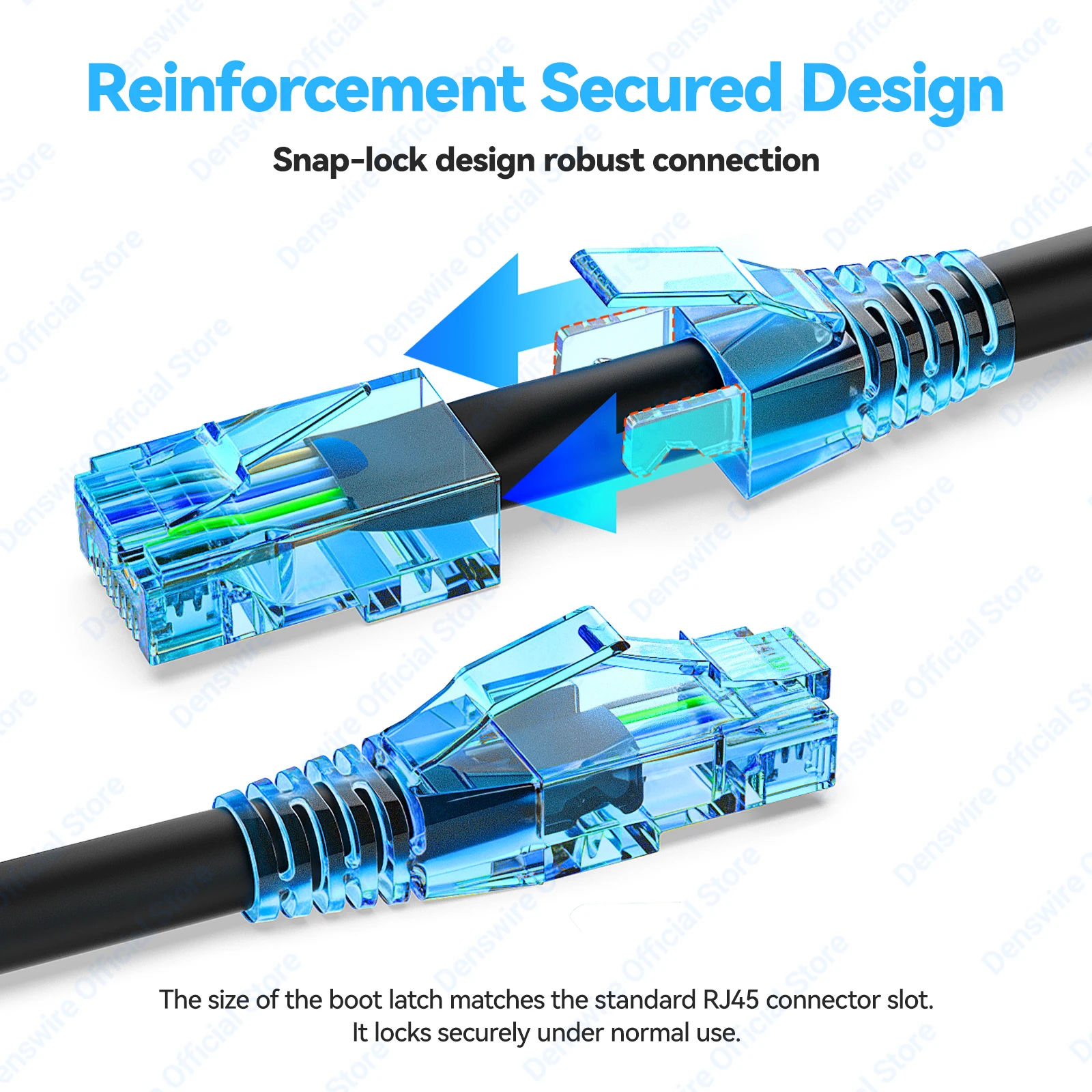 Denswire Cat5E Cat5 CAT6A CAT6 RJ45 Ethernet Network Cable RJ45 Connector Caps Strain Relief Boots Cable Connector Plug Cover