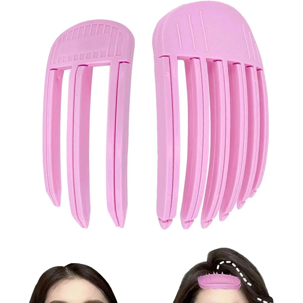 2PCS Hairpin Curling Bangs Clips Hair Roots Volumizing Hair Clips Women Curling Fixed Shape Clips Fashion Volume Hair Roller