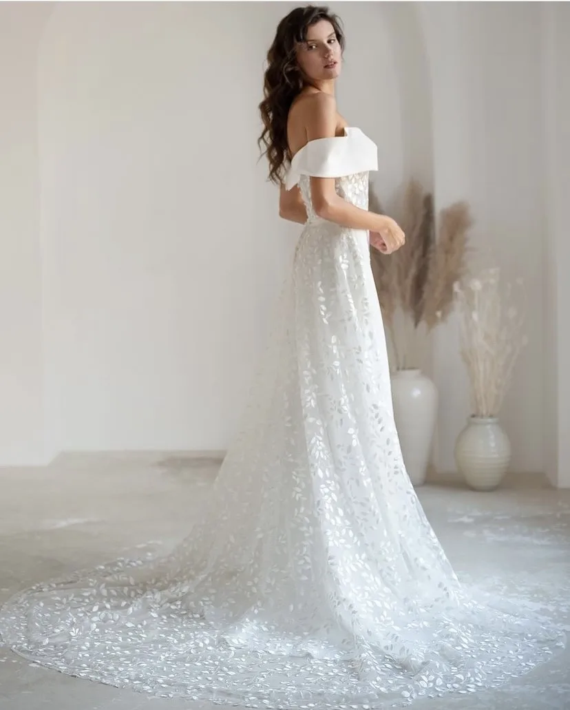 カスタマイズされたファッションストラップレスマーメイドウェディングドレスシースバックレスジッパーロングレーストレインイブニングドレスvestidosデノビア