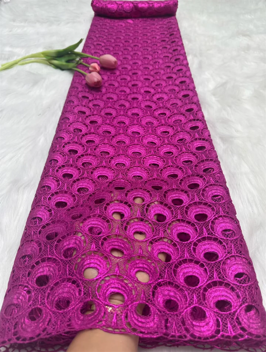 African Guipure Cord Lace Fabric 2026 High Quality Nigerian Water Soluble Lace Fabrics 5 Yards For Wedding Dresses Party