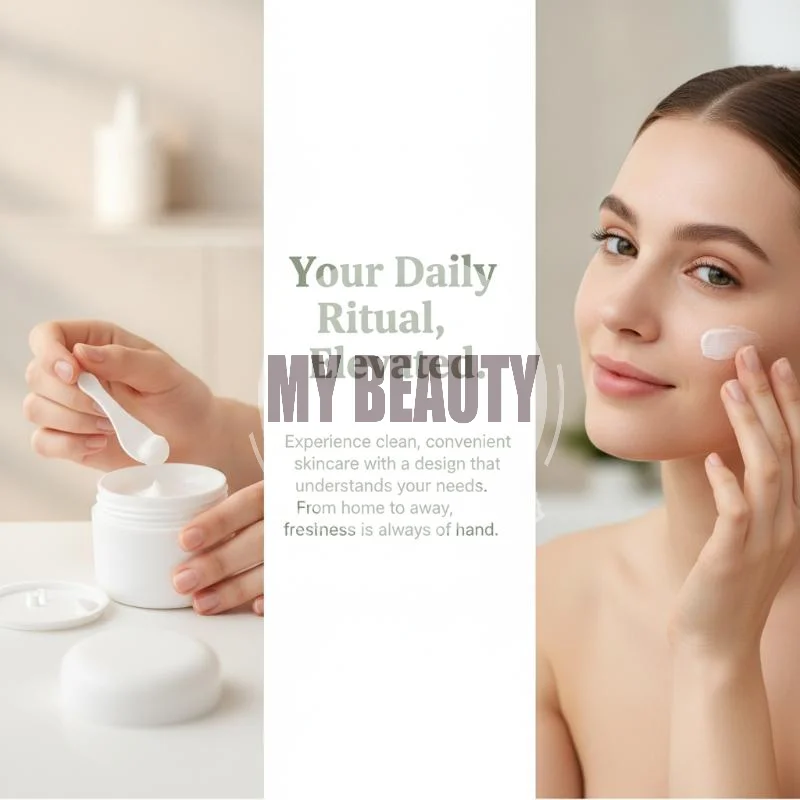 BPA Free Empty Travel Cream Jar 50/100/120g Refillable Makeup Lotion Pot with Spoon for Beauty Lovers