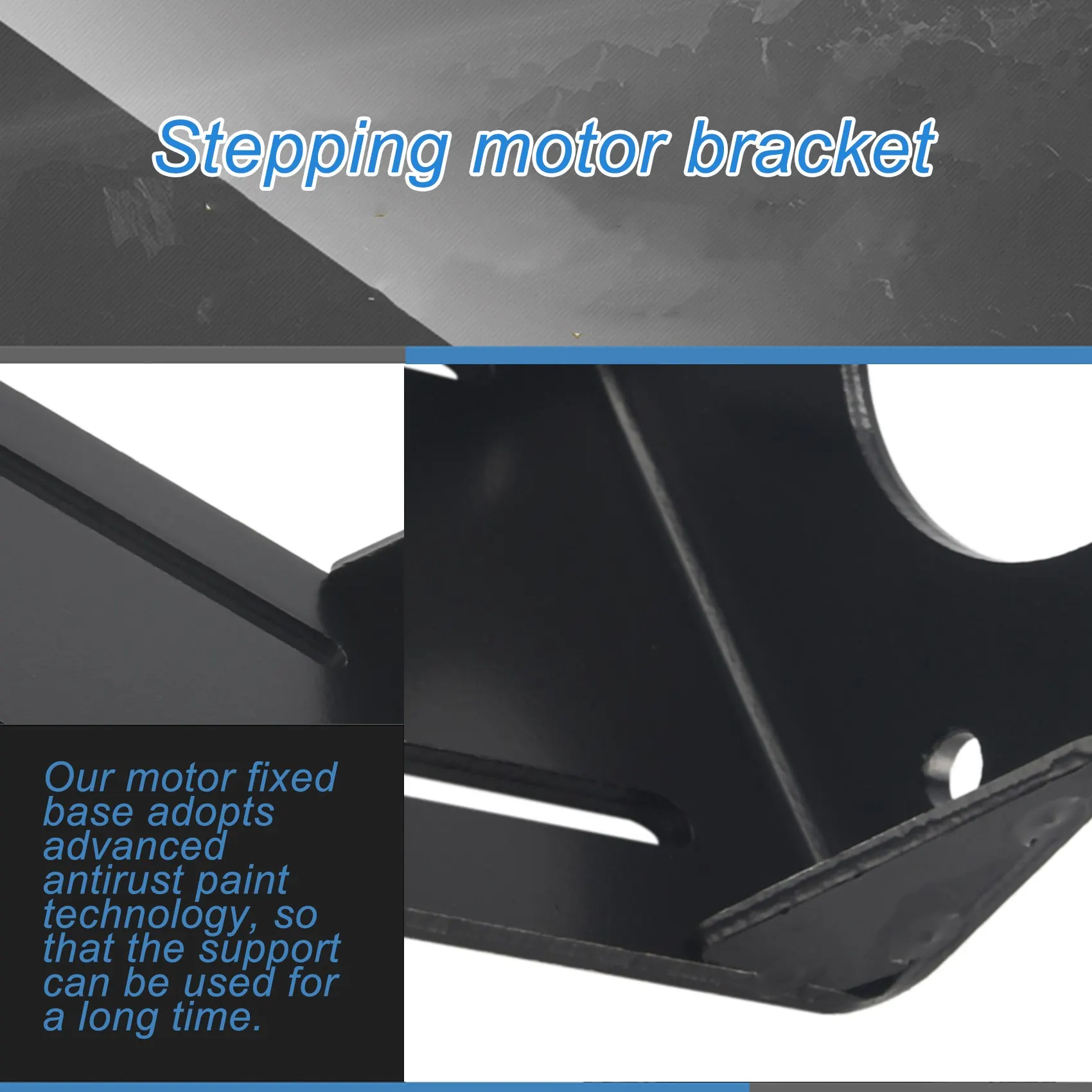 A40T 4Pcs 57 Stepper Motor Nema 23 Fixed Seat, Nema 23 Stepper Motor Steel Mounting Bracket,with Mounting Screws