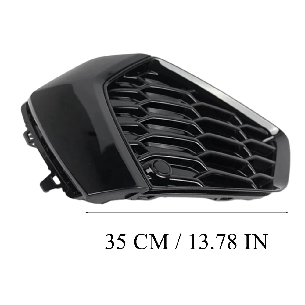 2Pcs Front Bumper Fog Light Bezel Grille Grill Cover for Audi A3/S3 Sedan 8Y S Line 2020 2021 2022 2023 8YG807671A, 8YG807672A