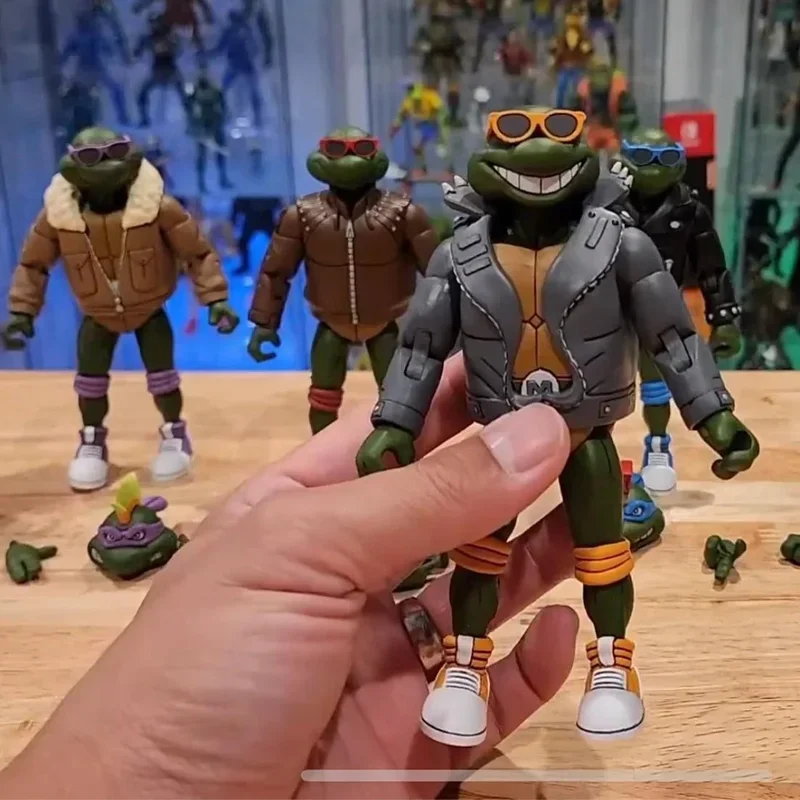 Neca Punk Disguise Turtles Raphael Donatell Tmnt Turtles 4 Pack set Cartoon Anime Action Figure Statue Model toys Christmagifts
