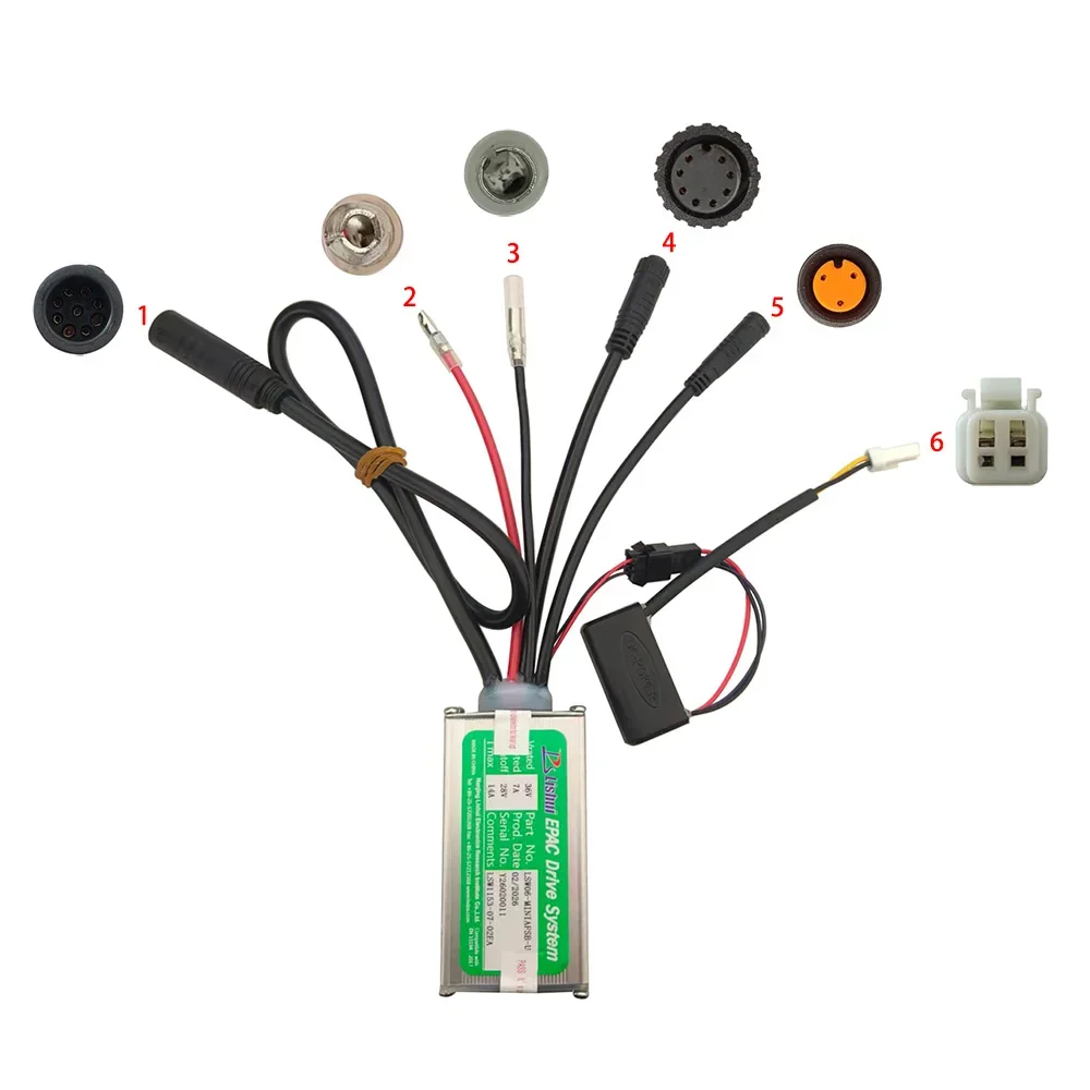 Brushless Motor Controller LSW1153-07-02EA 36V 14A E-Bike Scooter Universal E-Bike Conversion Kit Bicycle Speed Controller