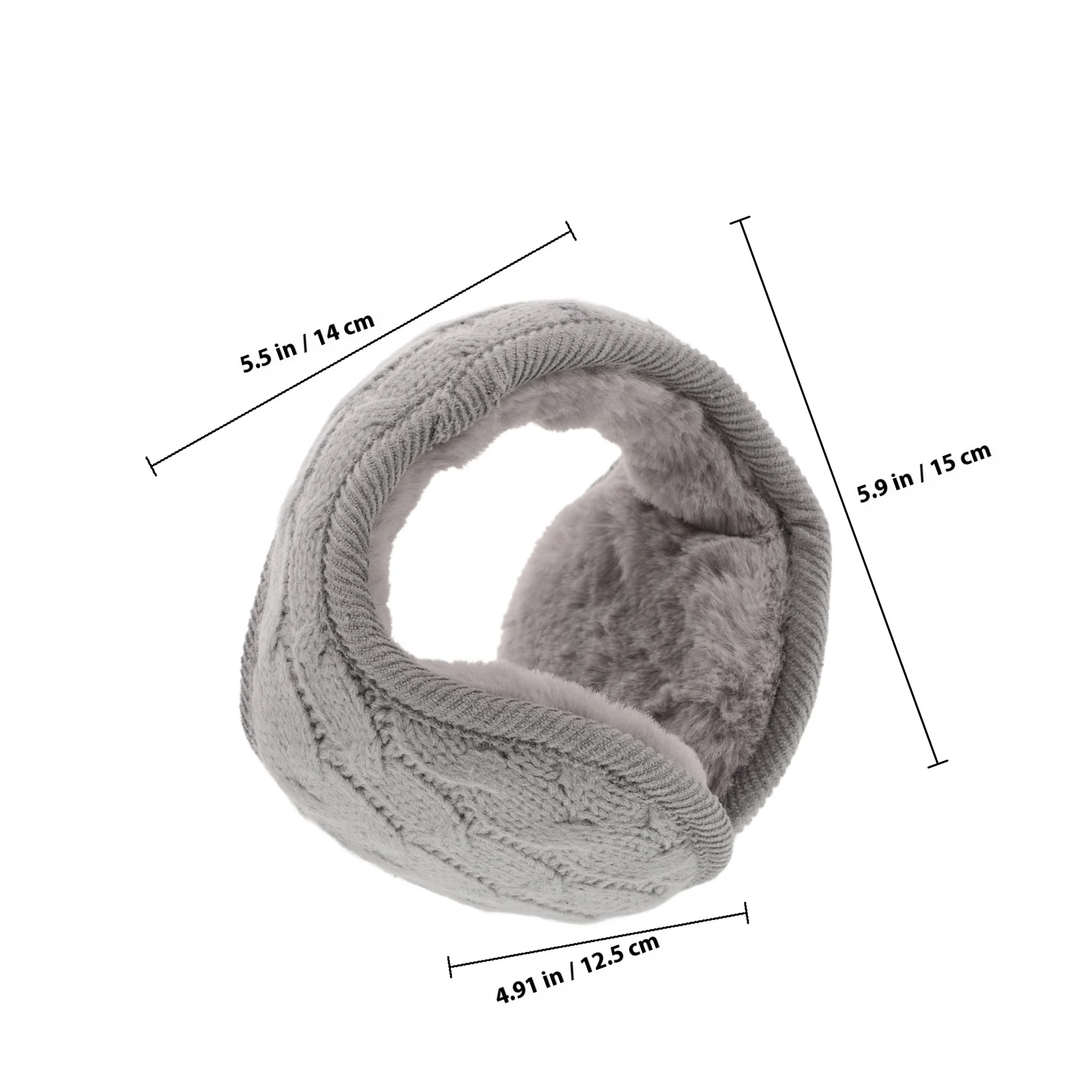 الدافئة متماسكة الأذن دفئا طوي الشتاء غطاء للأذنين للنساء الرجال الصوف الأذن يغطي عقال في الهواء الطلق حماية الطقس البارد #4