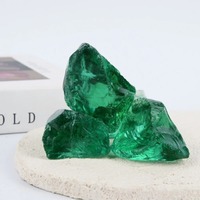 High Quality Natural Diffuser Stone Emerald Glass Stone  Crystal Raw Crystal Crafts Decorative Stone Large Grain