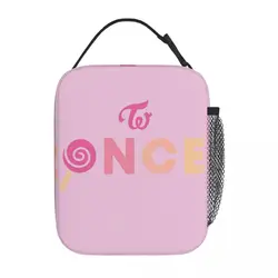 ONCE TWICE Kpop Fan Gift Accessories Insulated Lunch Bag For Travel Food Storage Bag Portable Thermal Cooler Lunch Boxes