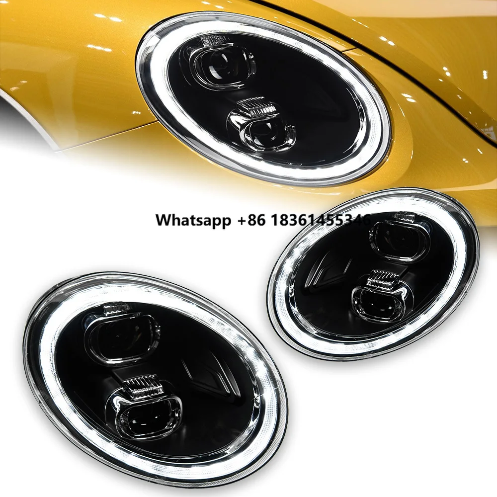 

for Beetle Headlights 2013-2020 VW Beetle LED Headlight Projector Lens DRL Head Lamp High Beam Accessories AKD Car Styling