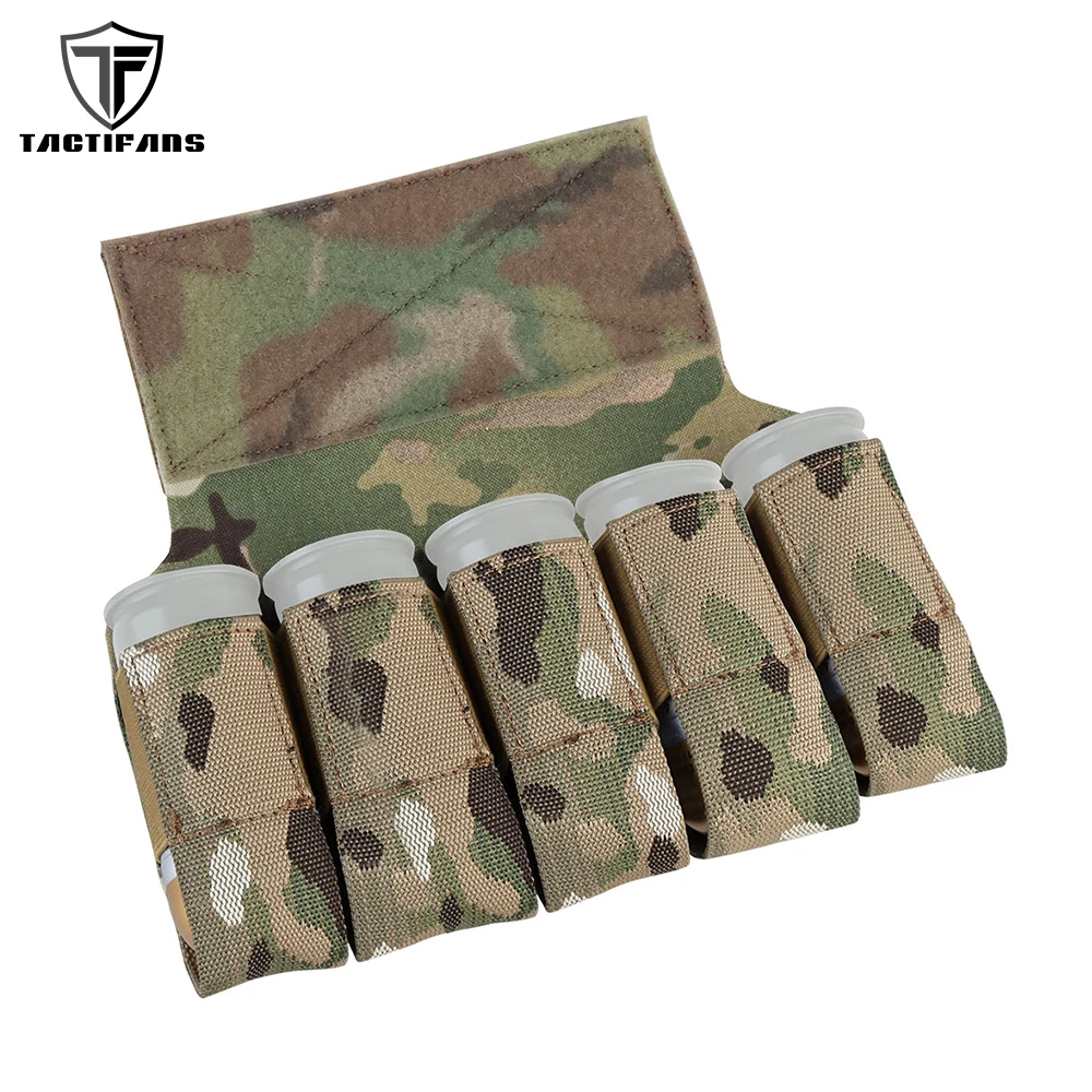 Tactical 40MM 5 Banger Hanger Sub Abdominal Belly Pouch Hook And Loop Attachment Ordnance Storage Bag Hunting Vest