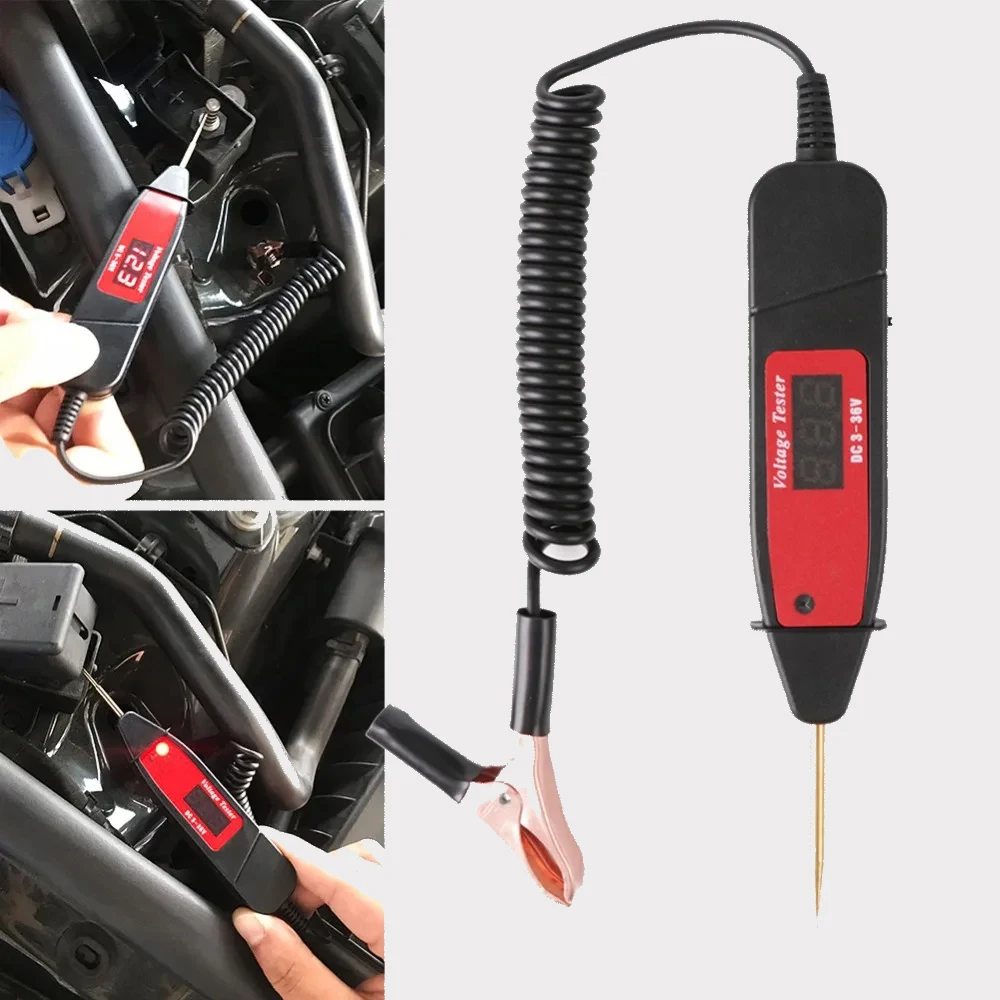 5-36V Digital Power Probe Multi Function Fuse Line Battery Voltage Circuit Test Pen Electroscope Automotive Scanner Car Tools