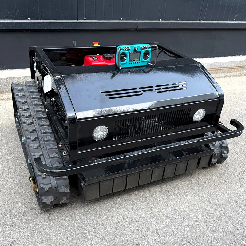 

Customized Spot Supply 800 Cut Petrol Professional Robot Lawn Mower Crawler Remote Control Lawn Mower with Snow Shovel
