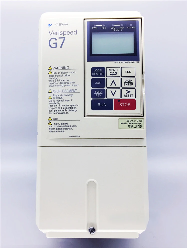 Original Japanese Yaskawa Variable Frequency Drive CIMR-G7B42P2 2.2KW 380V No Box Can Be Mounted in Cabinet