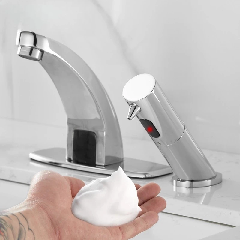 Bathroom basin Intelligent induction soap dispenser Faucet type automatic foam soap dispenser Commercial