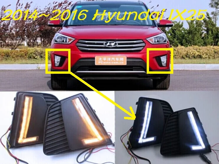 2015~2017 ix25 daytime light,tucson,santa fe,Elantra,Free ship to your door!accent,LED,ix25 fog light,2ps/set;solaris;ix45