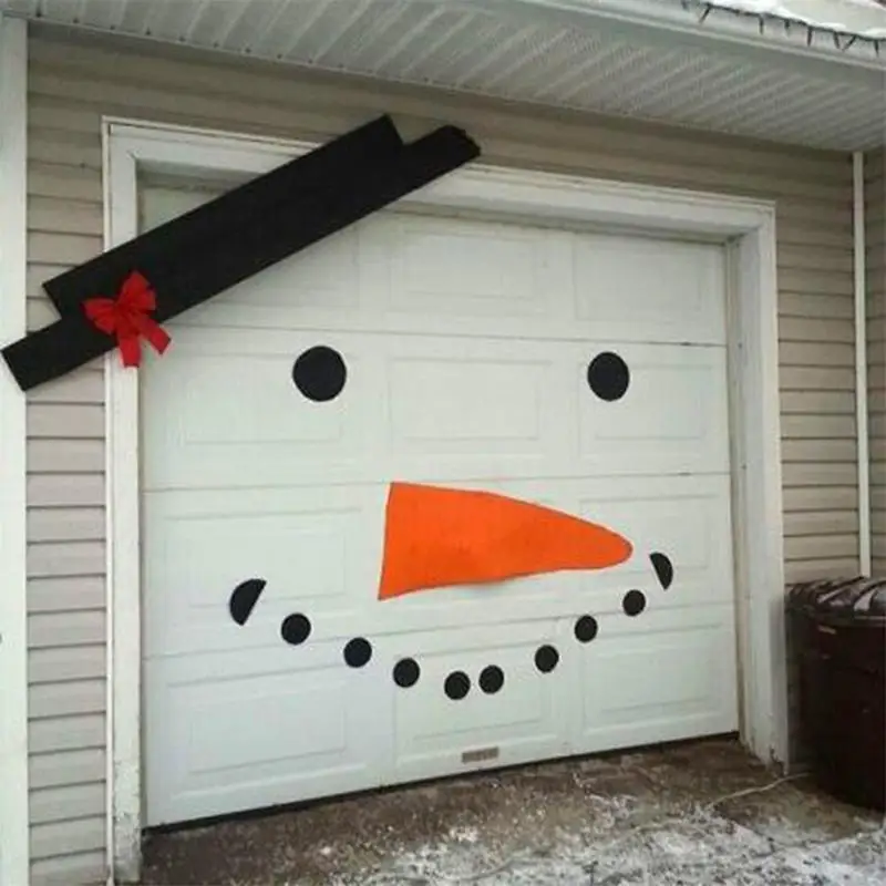 DIY Christmas Snowman Decoration Outdoor Garage Door Decorations For Home Christmas Holiday DIY Snowman Christmas Decor