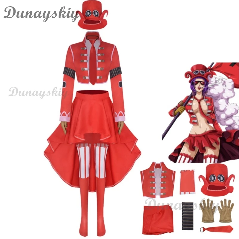 Anime Belo Betty Cosplay Costume Revolutionary Army Captain Red Skirt Fighting Uniform Full Set Woman Sexy Carnival Party Suit